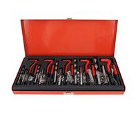 Rhawuy HSS Thread Repair Kit for M5 M6 M8 M10 M12 | Internal Female Threaded Hole Repair Tool | Fix Stripped/Damaged Threads | 5 Sizes with Portable Storage Box