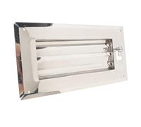 Rhawuy Marine Grade 316 Stainless Steel Louvered Vent | 11.81x5.91in Adjustable Airflow Grill for Boats/Yachts/RVs | Locking Barrier Prevents Water Ingress