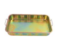 Rhawuy Oil Drain Pan 45L Large Capacity | Sturdy Iron Oil Drip Catcher for Automotive Maintenance | Oil Change Pan for Cars/Motorcycles/Lawn Mowers