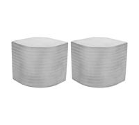 Rhawuy Pontoon Corner Caps 2Pcs | High Strength Aluminum Boat Deck Corner Protectors for 90° Rounded Corners | Universal Fit for Marine Pontoon Deck Protection/Watercraft Maintenance