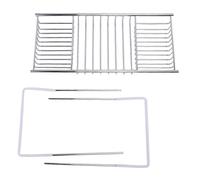 Rhawuy Stainless Steel Bathtub Tray | Expandable 25-38.4in Fits Most Tubs | Luxury Bath Organizer for Soap/Shampoo/Spa Essentials | Rustproof & Easy Wipe (Plata)