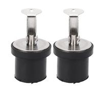 Rhawuy Stainless Steel Boat Drain Plug 19mm | Screw Type Compression Design with Rubber Gasket | Marine Drain Plug for Yachts/Fishing Boats/Kayaks | 2Pcs Brass Plug Set