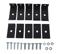 Rhawuy Sturdy Mesh Panel Mounting Kit | Weatherproof Fence Brackets & Fasteners for Concrete/Wood/Metal | 5 - Set Grid Mounting Kit with Screws & Nuts