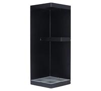 Rhawuy Umbrella Stand with Removable Drip Tray | Sturdy Iron Holder for 4 Full Size/Folding Umbrellas | Minimalist Design for Home/Hotel Lobby/Office Entryway (Negra)