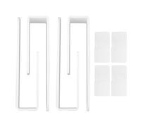 Rhawuy Wall Mounted Hat Hook | Self Adhesive Cap Organizer for Baseball Hats/Caps | 4 Pack Acrylic L - Shaped Rack for Bedroom/Closet | Sturdy Space Saving Hook (White)