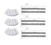 RHBTH Juego de 6 paños de suelo, accesorios para limpiador de vapor Kärcher EasyFix SC 1/2/3/4/5, (3 mopas de suelo + 3 cubiertas de boquilla de vapor), materiales de alta calidad, limpios, sin dañar