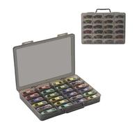 RHCOM Estuche organizador de almacenamiento de juguetes para coches Hot Wheels, para coches Matchbox, para mini juguetes, para muñecas pequeñas. Caja de transporte con 24 compartimentos. (solo caja),