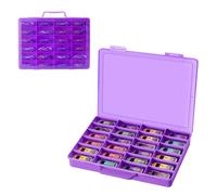 RHCOM Estuche organizador de almacenamiento de juguetes para coches Hot Wheels, para coches Matchbox, para mini juguetes, para muñecas pequeñas. Caja de transporte con 24 compartimentos. (solo caja),
