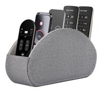 RHCSZ Soporte de piel sintética para control remoto, caja con 5 compartimentos, organizador de mesita de noche para controlador, gafas, brochas de maquillaje, joyas y reproductor multimedia