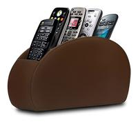 RHCSZ Soporte para mando a distancia con 5 compartimentos, caja organizadora de mandos de TV para escritorio, organizador para mando, gafas y reproductor multimedia, almacenamiento de bolígrafos