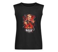 Rhea Ripley Chains Sleeveless T-Shirt Man's Fashion Cotton Black Vest Tank Clothes, Negro , XL