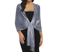 Rheane Chales y chaquetas para vestidos de noche, chales para mujer con hebilla para vestidos de fiesta, de noche, bodas y fiestas, Large