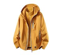 Rhepaada Chaqueta 3 en 1 Impermeable Transpirable Hombre Mujer Térmica Invierno Anorak Forro Polar Desmontable Cortavientos Parka Montaña Trekking Camping Viaje Trabajo Diario Unisex Activo
