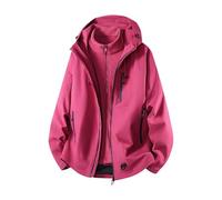 Rhepaada Chaqueta 3 en 1 Impermeable Transpirable Hombre Mujer Térmica Invierno Anorak Forro Polar Desmontable Cortavientos Parka Montaña Trekking Camping Viaje Trabajo Diario Unisex Activo
