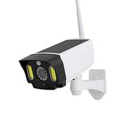 Rheross 2 luces solares con sensor de movimiento, cámara falsa, impermeable, lámpara de de calle para interiores y exteriores, COB