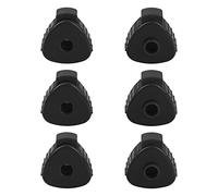Rheross 6 tuercas de platillo de plástico, tuerca de platillo para kit de tambor de percusión, accesorios de repuesto de percusión (negro)