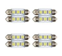 Rheross 8 x C5W 3 LED SMD 5050 36mm Bombilla de Lampara de Techo de Cupula de Feston Lanzadera de Placa Luz del Coche