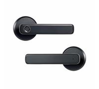 Rheross Cerradura de puerta inteligente con huella dactilar, cerradura electrónica, desbloqueo, perillas de puerta de entrada, color negro, para dormitorio, hogar, hotel, apartamento
