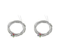 Rheross Juego de 10 Piezas de Cuerdas de Acero Inoxidable con Extremos de Bola de Color para Piezas de Repuesto de Bajo EléCtrico de 5 Cuerdas