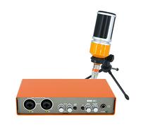 Rheross Micrófono profesional Interfaz de audio Grabación Tarjeta de sonido Mezclador de guitarra eléctrica Consola de mezcla profesional
