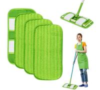 RHHGHY 4 Piezas para Swiffer Sweeper Mopa Microfibra Repuesto Kit,29x15cm para Swiffer Sweeper Almohadillas de Reutilizables, para Secos y Limpieza de Suelos Húmedos