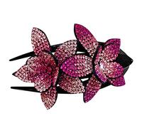 Rhineau Flower Duck Bill Clip versión coreana grande elegante Ladies Up Do Dovetail Clip Horquilla Accesorios Mujer Pinzas Para el Pelo Largo Grandes (D, One Size)