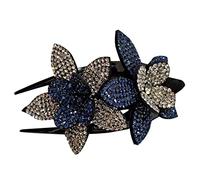 Rhineau Flower Duck Bill Clip versión coreana grande elegante Ladies Up Do Dovetail Clip Horquilla Accesorios Mujer Pinzas Para el Pelo Largo Grandes (C, One Size)