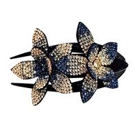 Rhineau Flower Duck Bill Clip versión coreana grande elegante Ladies Up Do Dovetail Clip Horquilla Accesorios Mujer Pinzas Para el Pelo Largo Grandes (E, One Size)