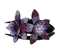 Rhineau Flower Duck Bill Clip versión coreana grande elegante Ladies Up Do Dovetail Clip Horquilla Accesorios Mujer Pinzas Para el Pelo Largo Grandes (B, One Size)