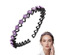 Rhineau Strip Para Mujeres, Tira De Diamantes De Diamantes De | Clips De Pelo De De Flor De Ciruela Para Mujeres | Peine De Corrugación Que No Es De Ventaja, Ayuda Para Lavar La Cara, P