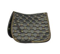 Rhinegold 415-C-GREY Lucky Clover-Almohadilla para sillín de satén, Unisex Adulto, Gris, COB