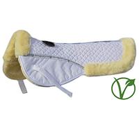 Rhinegold 448-p-wh/Nat Media Almohadilla de Piel de Lujo, Unisex, Blanco/Natural, Pony