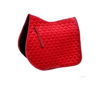 Rhinegold Almohadilla de sillín Hexagonal GP de Terciopelo, Color Rojo, Rosa roja, Plein