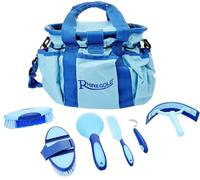 Rhinegold Grooming Bag with Kit-Blue Cepillos de Aseo, Azul, Talla única