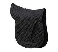 Rhinegold Cotton Quilted Numnah-Full-Black, Negro, Plein