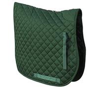 Rhinegold Cotton Quilted Saddle Cloth-COB-Green Tela para sillín, Verde