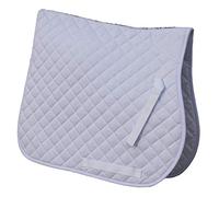 Rhinegold Cotton Quilted Saddle Cloth-COB-White Tela para sillín, 0 Unidades, Blanco