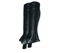Rhinegold Cuero 1/2 Chaps, Grande, Negro
