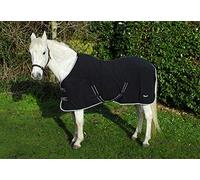 Rhinegold Elite Fleece Rug-7/0-Plain Black Alfombra de Forro Polar, Negro Liso, 7'0"