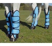 Rhinegold Elite Full Length Travel Boots-COB-Turquoise/Navy Botas de Viaje, Turquesa/Azul Marino