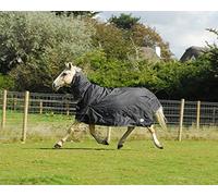 Rhinegold Elite Montpelier - Alfombra (Cuello Completo, Relleno de 100 g/m², tamaño Mediano), 0, Negro/Blanco Check, 5'3"