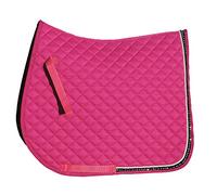 Rhinegold Elite - Sillín de Tela con Adornos de Diamante, 0, Frambuesa, Pony