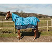 Rhinegold Full Neck Torrent-Lightweight.No Fill Alfombra de Exterior, Cielo/Azul Marino, 23 cm