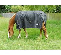 Rhinegold Konig Outdoor Rug-5/9-Black Alfombra de Exterior, Negro, 5'9"