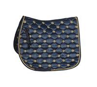 Rhinegold Lucky Clover - Sillín de satén, Unisex Adulto, Lucky Clover - Almohadilla para sillín de satén, Azul Marino, Plein