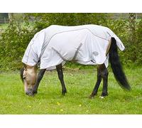 Rhinegold Mombasa Fly Rug + Neck Cover Alfombra de Mosca de Caballo, Gris, 6'3"