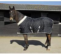 Rhinegold Negro (666-5/3-BLK) Edredón de establo Hexagonal de Detroit, Unisex, 5'3"