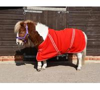 Rhinegold Pony Fleece Rug Mini Alfombra de Forro Polar, 4/0, Color Rojo, 4'0"