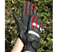Rhinegold Pro Riding Gloves-Extra Large-Black/Red Guantes, Unisex Adulto, Negro/Rojo