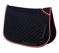 Rhinegold Twin Bound Saddle Cloth-Full-Navy Tela para sillín, 0 Unidades, Azul Marino, Plein
